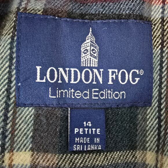 London Fog Limited Edition Trench Coat Removable Zipout Plaid Lining & Scarf 14P - Picture 11 of 13